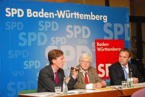 Dr. Lars Castellucci, Prof., Dr. Wolfgang Werner und MdL Ingo Rust diskutierten zum Thema: Christen und Politik